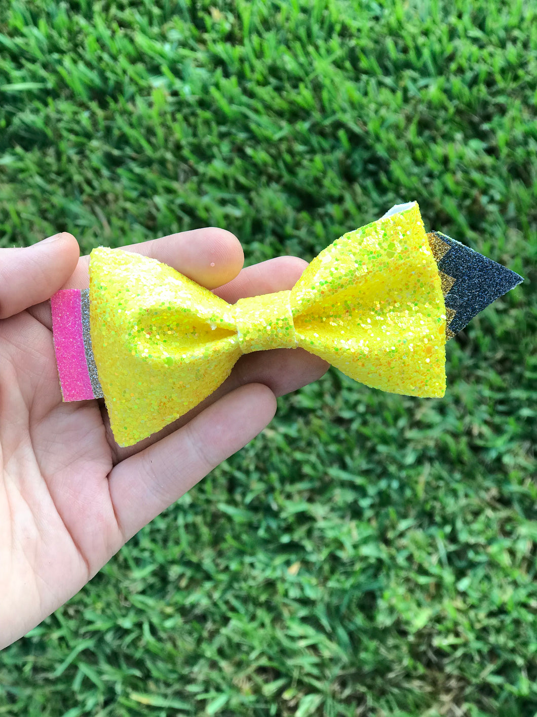 Pencil clip on bow